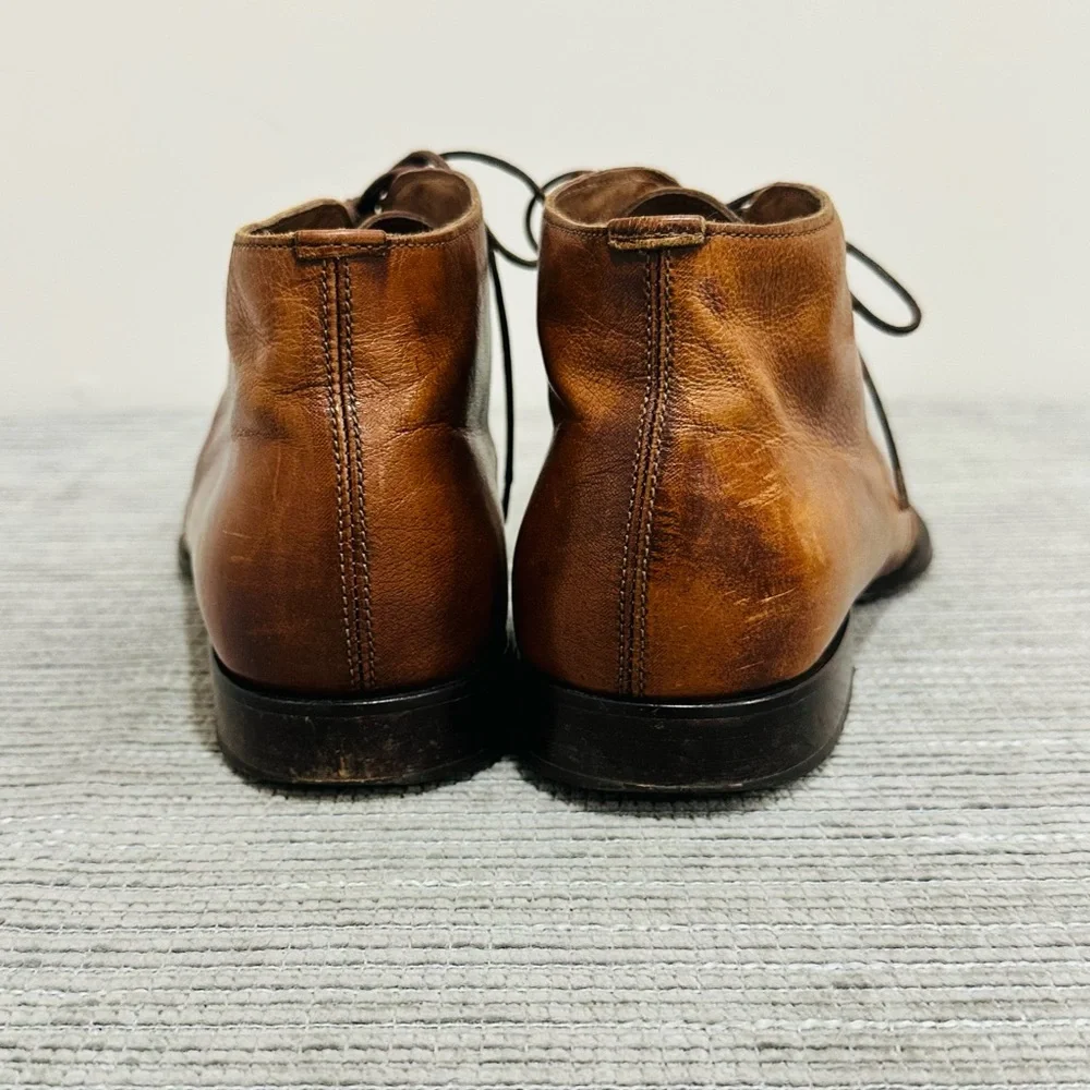 Russell & Bromley Boots‎ Men 8 Brown Leather Chukka Desert Ankle Dress Shoes